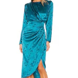 Ronny Kobo Collection Teal Long Sleeve Dress